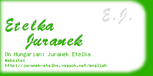 etelka juranek business card